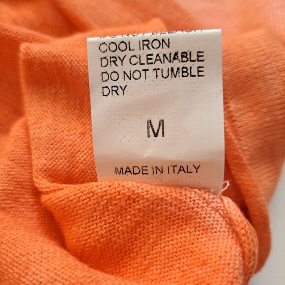 NWT Men's Gionfriddo 100% Cotton Italian Crew Neck Orange Shirt Sweater Size M - Picture 16 of 16